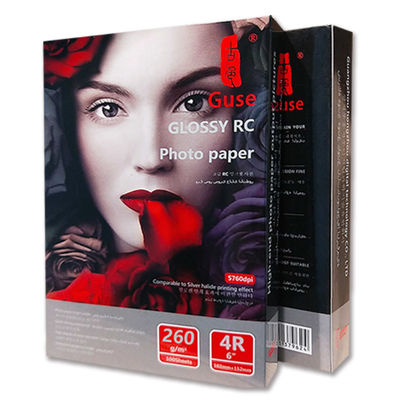 Inkjet RC Satin Resin Coated Photo Paper 4R 260gsm Natural White