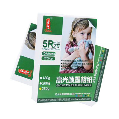 High Glossy 230gsm 5R Photo Paper , 5 By 7 Photo Paper Cast Coated For Albums